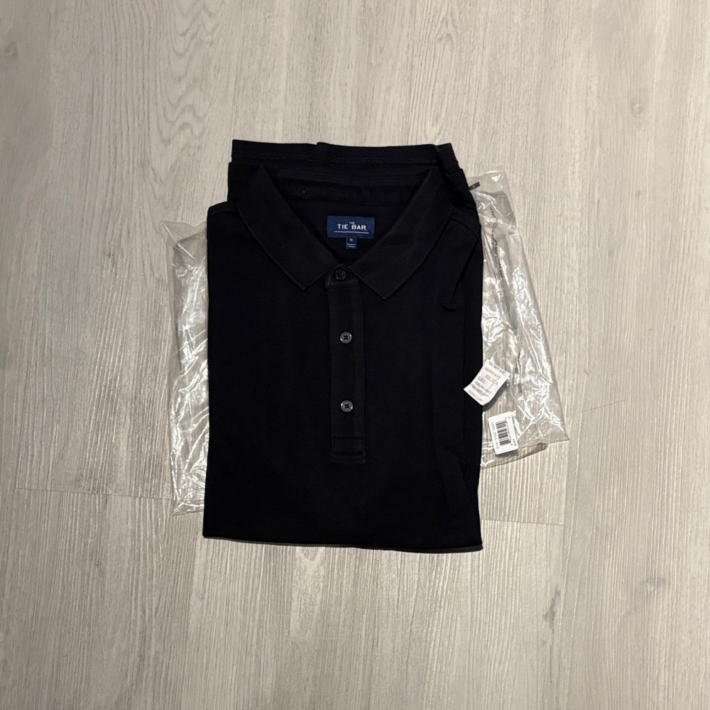 The Tie Bar Black Polo Shirt